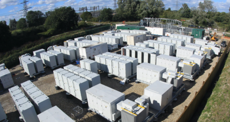 Image of a battery energy storage site